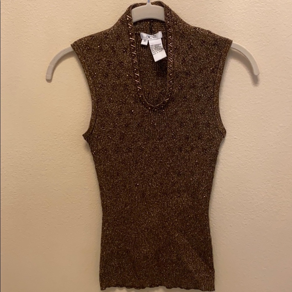 Cache Bronze sleeveless top!
